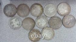 Lot of 12 Germany Silver 10 Mark Coins