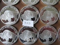 Lot of 20 1 Troy oz Sunshine Mint Buffalo. 999 Silver Round Mint Mark SI #303
