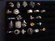 Lot of 25 VINTAGE STERLING SILVER Rings from unclaimed storage all marked