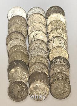 Lot of 30 Morgan Silver Dollar Coins Dated 1921 P D S Mint Marks