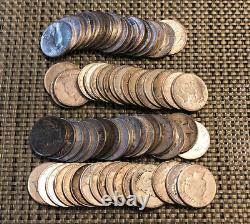 Lot of 5 Cull 1922-1935 US $1 Silver Peace Dollars, Mixed Dates & Mint Marks