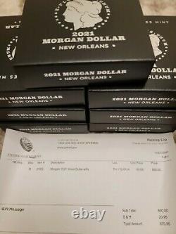 Lot of 7 Morgan 2021 Silver Dollar with O Privy Mark IN HAND Secure Shipping