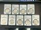 Lot of 9 Different Date/Mint Mark Morgan Silver Dollars 1881-1904 NGC MS63 Q4ON