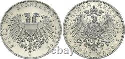 Lübeck 2 Mark 1901 A Fresh Mint Condition 61535