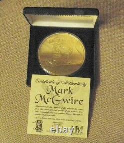 MARK MCGUIRE CARDINALS HIGHLAND MINT 6 OZT. 999 FINE SILVER With 24 KT GOLD 1/1000