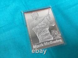 MARK MCGWIRE Silver Bar (. 999 Fine Silver Proof) 1/2 Pound Danbury Mint