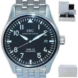 MINT PAPERS IWC Pilot Mark XVI Stainless Steel Black Date 39mm IW325504 Watch