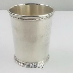 Mark J Scearce CHWB Sterling Silver Mint Julep cup withmonogram-Keenland 1991