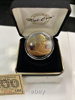 Mark McGwire Silver Medallion with Gold 1/2 Troy Ounce. 999 Highland Mint