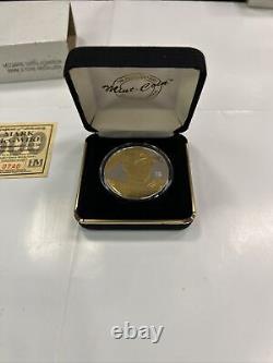 Mark McGwire Silver Medallion with Gold 1/2 Troy Ounce. 999 Highland Mint