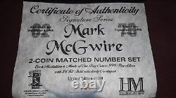 Mark Mcgwire Highland Mint. 999 Fine Silver 2 Coin Set Baseball MLB Vintage