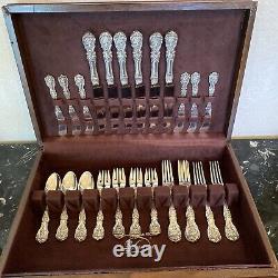 Mint Reed&barton Francis I Old Mark 30pc For6 Sterling Silver Flatware Set+chest