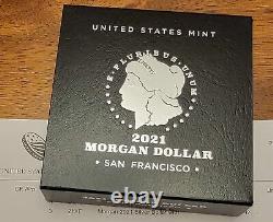 Morgan 2021 One Ounce Silver Dollar Coin 21XF S Mint Mark San Francisco