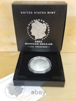 Morgan 2021 Silver Dollar San Francisco Mint Mark 21XF with OGP COA US MINT