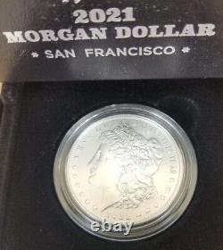 Morgan 2021 Silver Dollar San Francisco Mint Mark 21XF with OGP COA US MINT