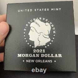 Morgan 2021 Silver Dollar With O Privy Mark US Mint 21XD in hand