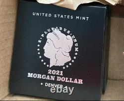 Morgan 2021 Silver Dollar with (D) Denver Mint Mark Ready to ship