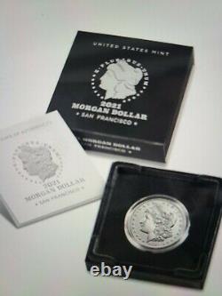 Morgan 2021 Silver Dollar with S Mint Mark. San Francisco. In hand