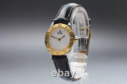 Near MINT FENDI 2000L Vintage Gold White Women's Quartz Watch From JAPAN