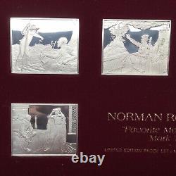 Norman Rockwell 10 Silver Favorite Moments From Mark Twain Proof Franklin Mint