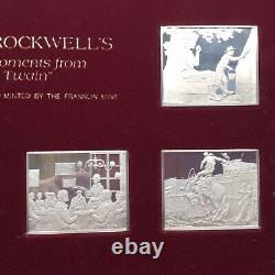Norman Rockwell 10 Silver Favorite Moments From Mark Twain Proof Franklin Mint