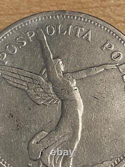 POLAND 5 Zlotych 1928 Nike Silver w K Mint Mark Scarce