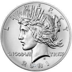 PRESALE 2021 Peace Silver Dollar P Mint Mark (1 Coin)