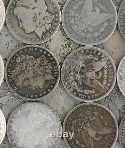 Pre 1921 Silver Morgan Dollar Cull Lot of 5 S$1 Coins Mixed dates and Mint Marks