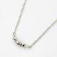 Pt999 Solid Platinum Necklace Faceted Beads Twisted Chain 16.5 Japan Mint Mark