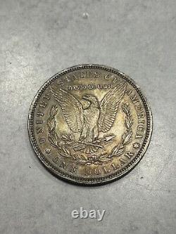 RARE 1880 morgan silver dollar no mint mark circulated VF condition