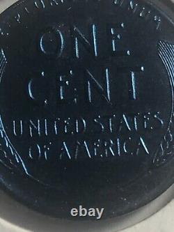 RARE 1943 Silver Steel Lincoln Wheat Penny, No Mint Mark, L on Rim, Toned Blue
