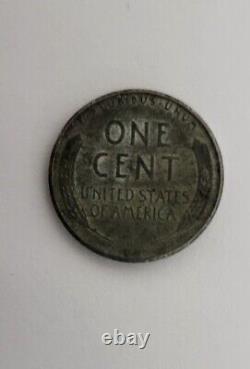 RARE 1943 Silver Steel Lincoln Wheat Penny No Mint Mark Magnetic