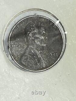 RARE 1943 Silver Steel Lincoln Wheat Penny No Mint Mark Magnetic L@@K