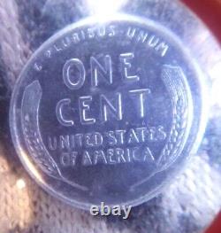RARE 1943 Silver Steel Lincoln Wheat Penny, no mint mark