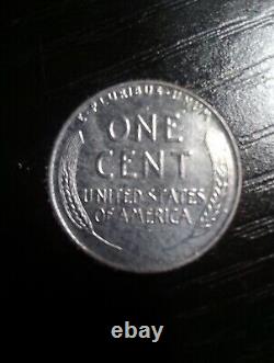 RARE 1943 Steel Lincoln Wheat Penny Error'L' On Rim. No Mint Mark