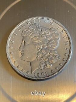 Rare 1901 P Morgan. 900 Silver $1 Dollar Coin Philadelphia Mint No Mint Mark