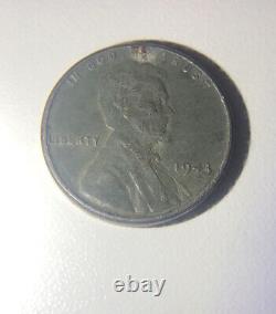 Rare 1943 Silver Steel Lincoln Wheat Penny Cent No Mint Mark Magnetic