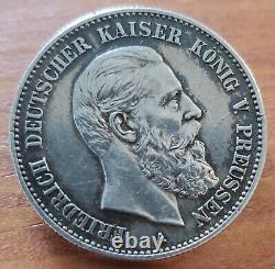Rare collectible coin 2 mark Minted 1888- A. Circulation silver pendant