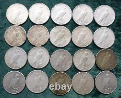 Roll of 20 ALL S MINT MARK Peace Silver Dollar $1 1922, 1923, 1924, 1925,1926 S