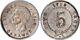 Scarce 1913H Sarawak Silver Coin 5 Cents Charles C. Brooke Bust Mint Mark H AU55