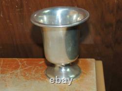 Sterling Silver Mint Julep cup 3 footed marked diamond s trophy shape