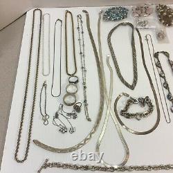Sterling silver lot 1lb. 95oz all marked 925 or sterling all wearable vintage