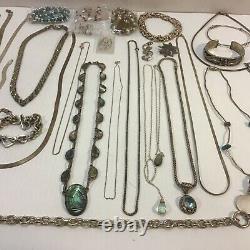 Sterling silver lot 1lb. 95oz all marked 925 or sterling all wearable vintage