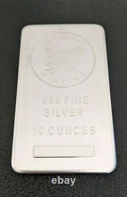 Sunshine Mint 10oz silver bar (mint mark SI). 999 Fine