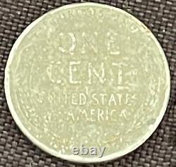 US One-Cent-Coin 1¢ 1943-S faint mint mark -Wheat & Lincoln- wartime penny