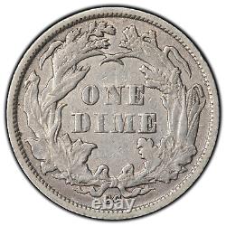 United States 1875-CC Mint Mark Bellow 10 Cents Seated Liberty Dime Silver Coin