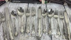 Vintage 20-pc Lot Oneida Glossy Dover Cube Mark Stainless Flatware Silverware