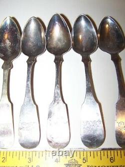 Vintage Lot Of 10 Spoons Silverware Marked W. Bailey