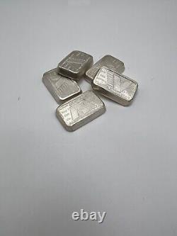 Vintage Silver 1 oz Bar A-Mark Chubbies Lot Of 5