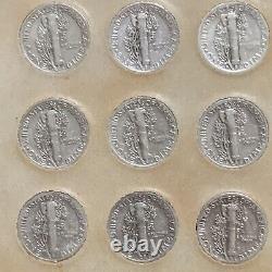 WW2 Mercury Dime Mint Mark Set Of 15 1941, 1942, 1943, 1944, 1945 P, D, S Silver